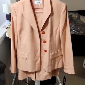 Le Suit Pink Blazer and Skirt
